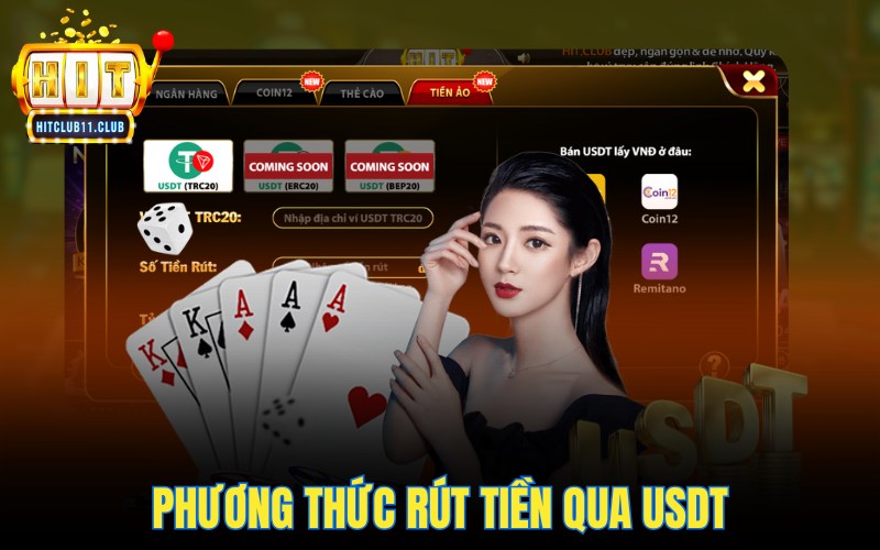 Phương thức rút tiền qua USDT